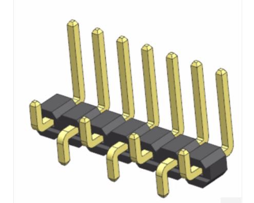 2,54 мм Pin Заголовок SMT тип площини згинання
