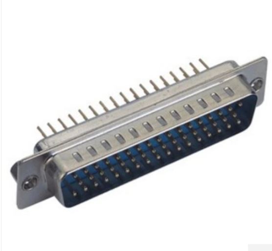 D-SUB PCB, три ряди, 50P, пряма