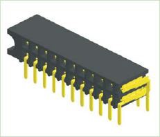 2,54 мм гнізда заголовка, дворядний кут, бічний вхід, В: 5,9